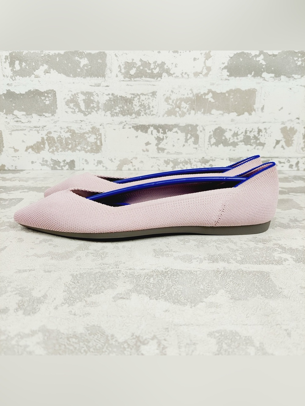 NEW Rothy's The Flat Pink Knit Pointy Toe Slip On Loafers E1003